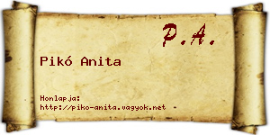 Pikó Anita névjegykártya
