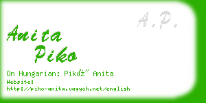 anita piko business card